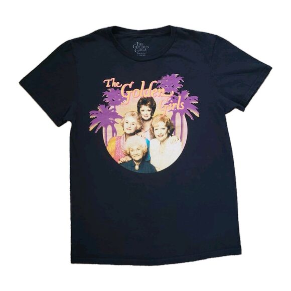 The Golden Girls Palms Graphic T-shirt Black Unisex Size Small - Picture 1 of 5
